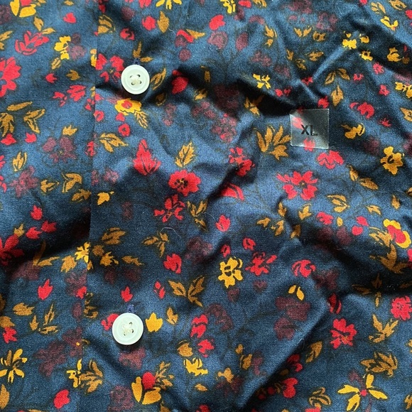 NWT Express mens floral long sleeve button down - Picture 5 of 7